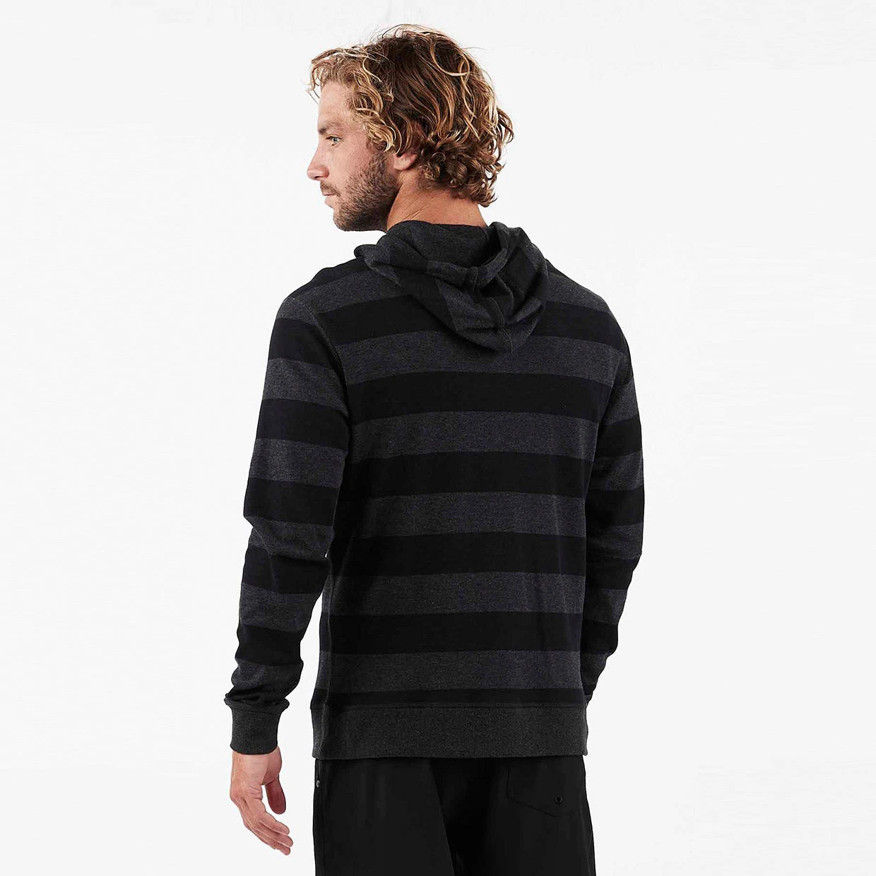 Clark Hoodie | Black-Charcoal Stripe 5 Clark Hoodie | Black-Charcoal Stripe - Image 3