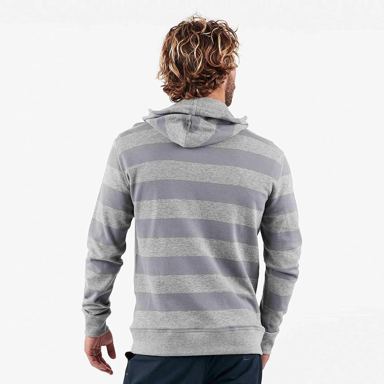 Clark Hoodie | Heather Grey Stripe 5 Clark Hoodie | Heather Grey Stripe - Image 3