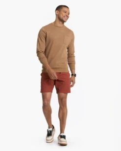 Jeffreys Pullover | Camel Heather -Men's Apparel Shop V218CMH 1867