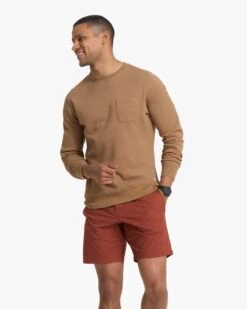 Jeffreys Pullover | Camel Heather -Men's Apparel Shop V218CMH 1893