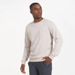 Jeffreys Pullover | Oyster Heather -Men's Apparel Shop V218HOY 0059