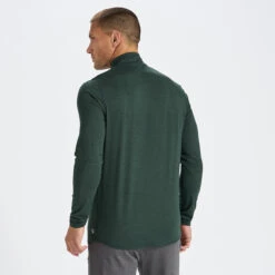 Ease Performance Half Zip | Blackened Green Heather 9 Ease Performance Half Zip | Blackened Green Heather -Men's Apparel Shop V221HBG 2