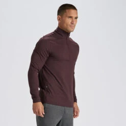 Ease Performance Half Zip | Oxblood Heather -Men's Apparel Shop V221HOX 2