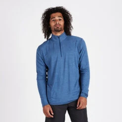 Ease Performance Half Zip | Sea Heather -Men's Apparel Shop V221HSE 3