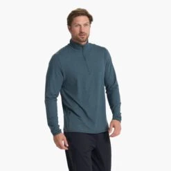 Ease Performance Half Zip | Stone Heather -Men's Apparel Shop V221HSO 03955