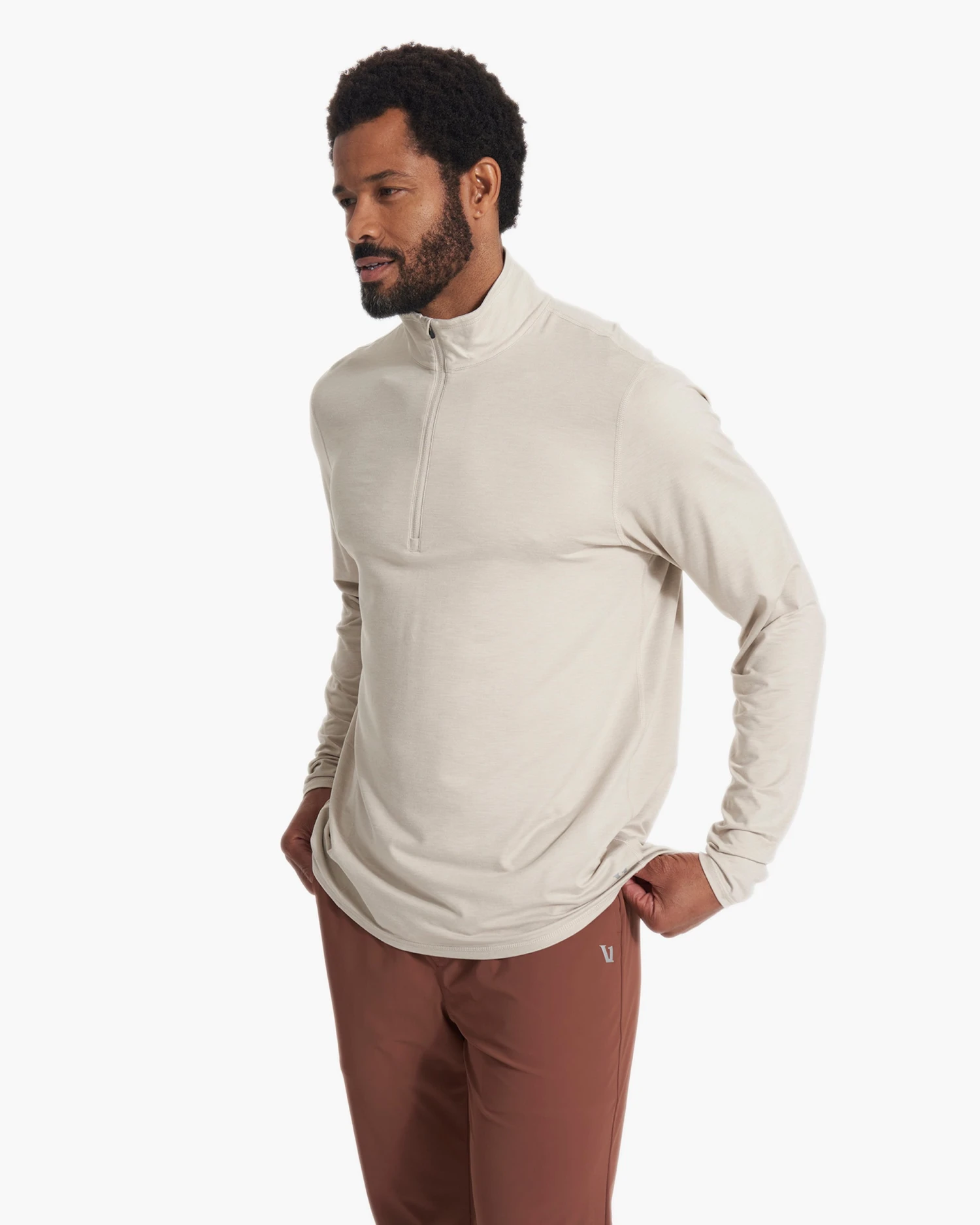 Ease Performance Half Zip | Suede Heather 6 Ease Performance Half Zip | Suede Heather - Image 4