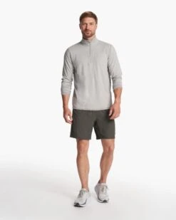 Ease Performance Half Zip | Light Heather Grey -Men's Apparel Shop V221LHG 4 11ca440f dd38 47cf 9221 91db4adb7b6a