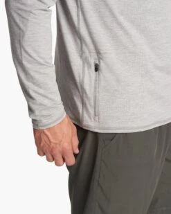 Ease Performance Half Zip | Light Heather Grey -Men's Apparel Shop V221LHG FA23 M ECOMM fleece DETAIL 6