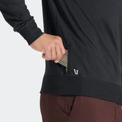 Ponto Performance Crew | Black -Men's Apparel Shop V224BLK 4