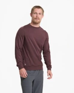 Ponto Performance Crew | Chestnut Heather -Men's Apparel Shop V224HCH 1937