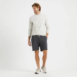 Ponto Performance Crew | Dove Grey Heather -Men's Apparel Shop V224HDG 4