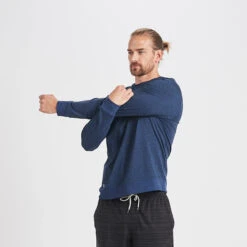 Ponto Performance Crew | Navy Heather -Men's Apparel Shop V224HNV 3 update