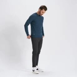 Ponto Performance Crew | Indigo Heather -Men's Apparel Shop V224HTI 4