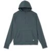Ponto Performance Half Zip Hoodie | Lake Heather -Men's Apparel Shop V244HLK FA23 M ECOMM fleece FLAT LAY 10