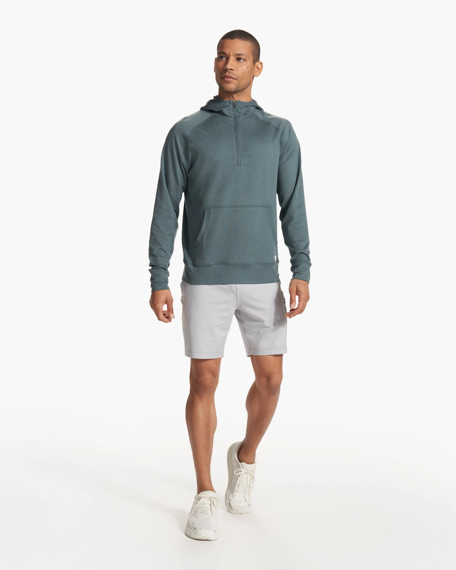 Ponto Performance Half Zip Hoodie | Lake Heather 6 Ponto Performance Half Zip Hoodie | Lake Heather - Image 4