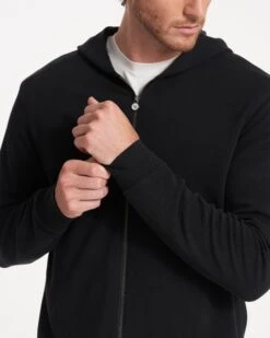 Performance Waffle Zip Hoodie | Washed Black -Men's Apparel Shop V259WBL FA22 M ECOMM TOP 2387