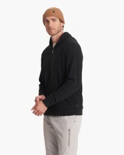 Performance Waffle Zip Hoodie | Washed Black -Men's Apparel Shop V259WBL FA22 M ECOMM TOP 2409