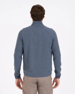 Venture Track Jacket | Navy Linen Texture -Men's Apparel Shop V536NVL 3