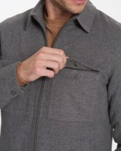 Ridgeline Wool Jacket | Charcoal Heather -Men's Apparel Shop V545HCC FA22 M ECOMM 0117 DETAIL